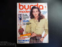 Το περιοδικό Burda 4/1987 κόβει μοντέλα μόδας ρούχα γυναικεία φορέματα