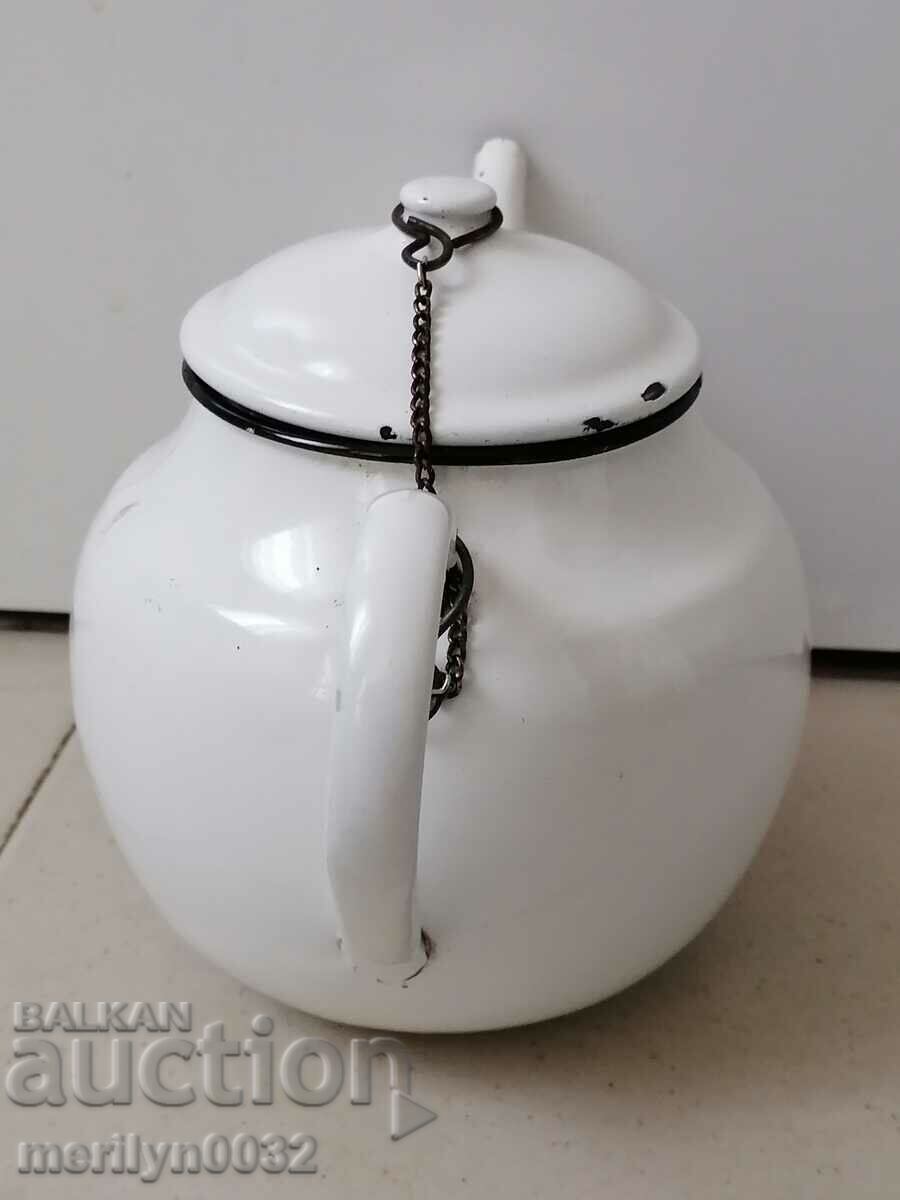 Licitație Ceainic emailat din soca, vas cu email NRB Licitație Ceainic emailat din soca, vas cu email NRB