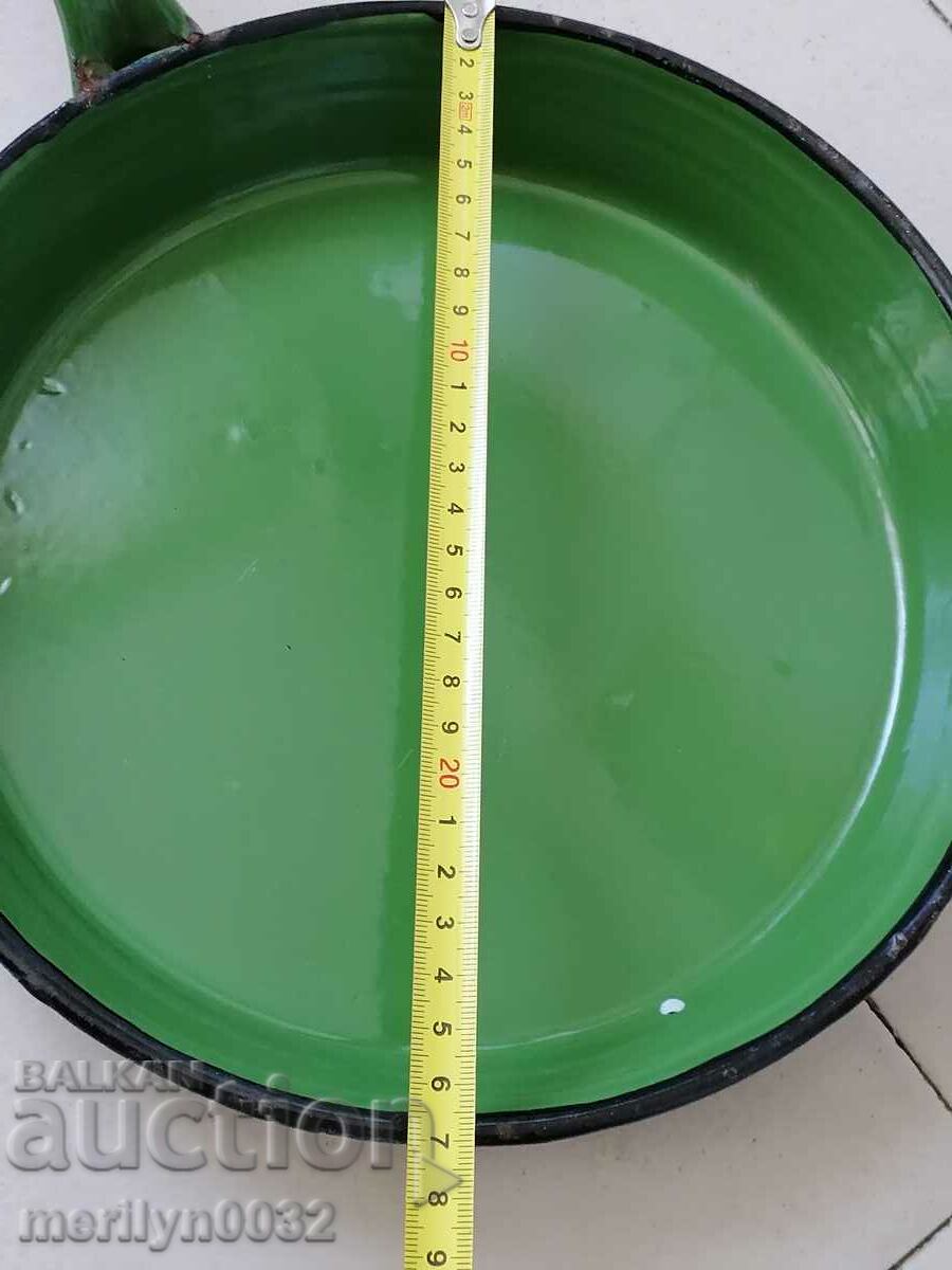 Old enameled dish, pan with enamel, 1955, Sofia NRB - 5