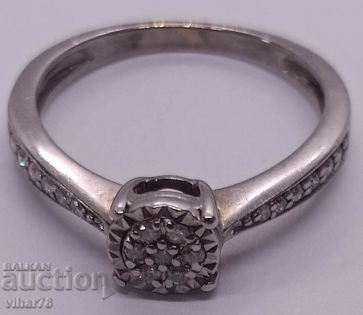 9K WHITE GOLD DIAMOND RING with price 349.99 BGN | € 178.95 9K WHITE GOLD DIAMOND RING with price 349.99 BGN | € 178.95