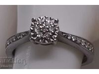 9K WHITE GOLD DIAMOND RING