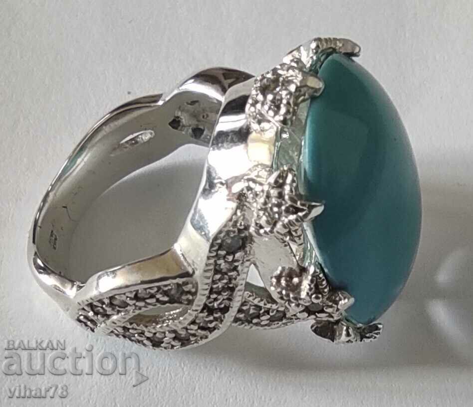 Delivery of SILVER WOMEN'S RING WITH TURQUOISE Delivery of SILVER WOMEN'S RING WITH TURQUOISE