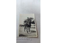 Φωτογραφία Σόφια Αξιωματικός σε μαύρο άλογο 1939