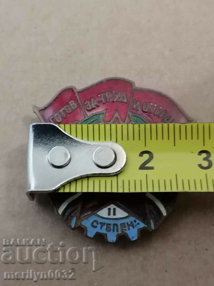 Auction  Breastplate Ready for Labor and Defense Medal Badge