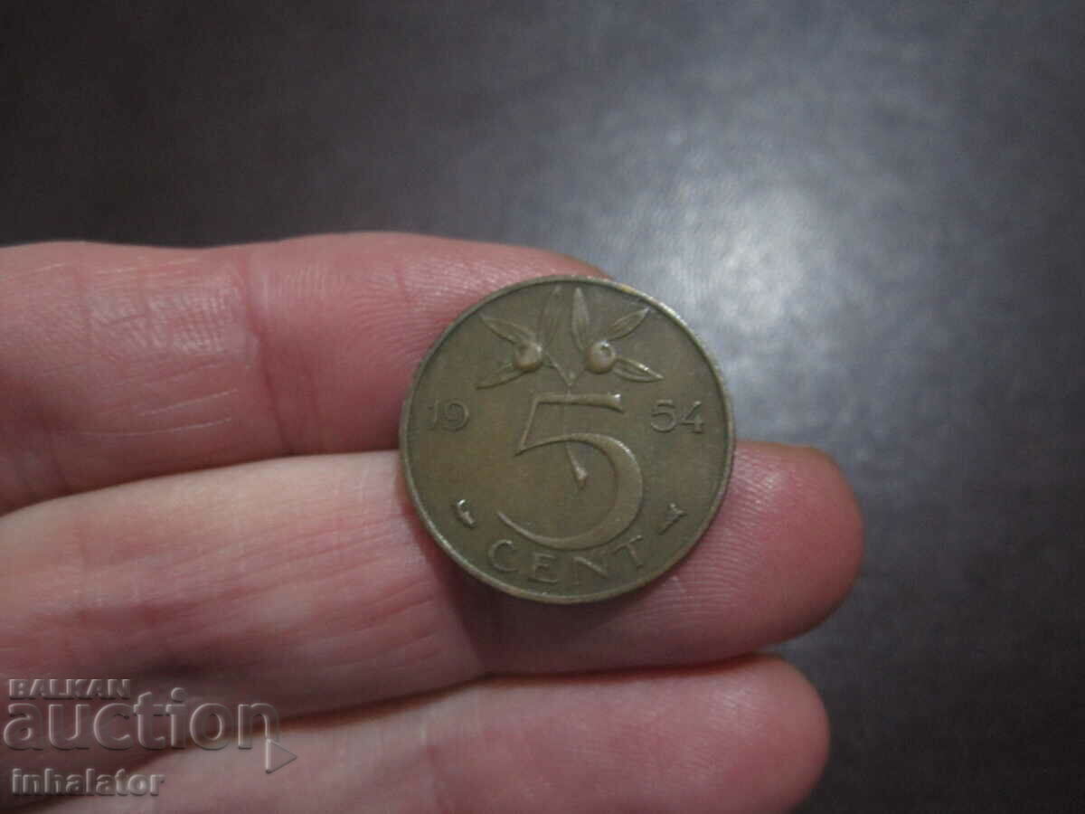 1954 5 cents Netherlands -