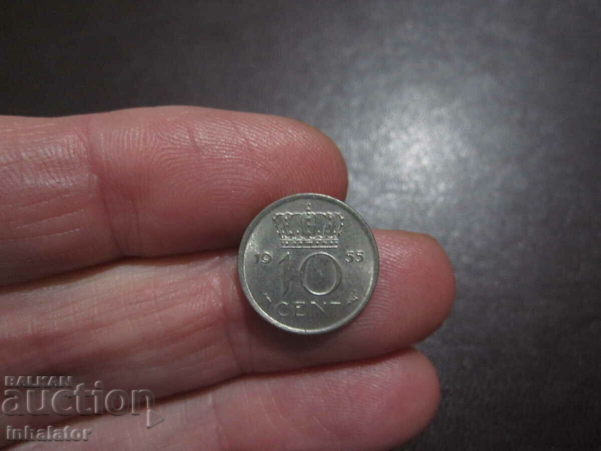 1955 10 cents Netherlands -