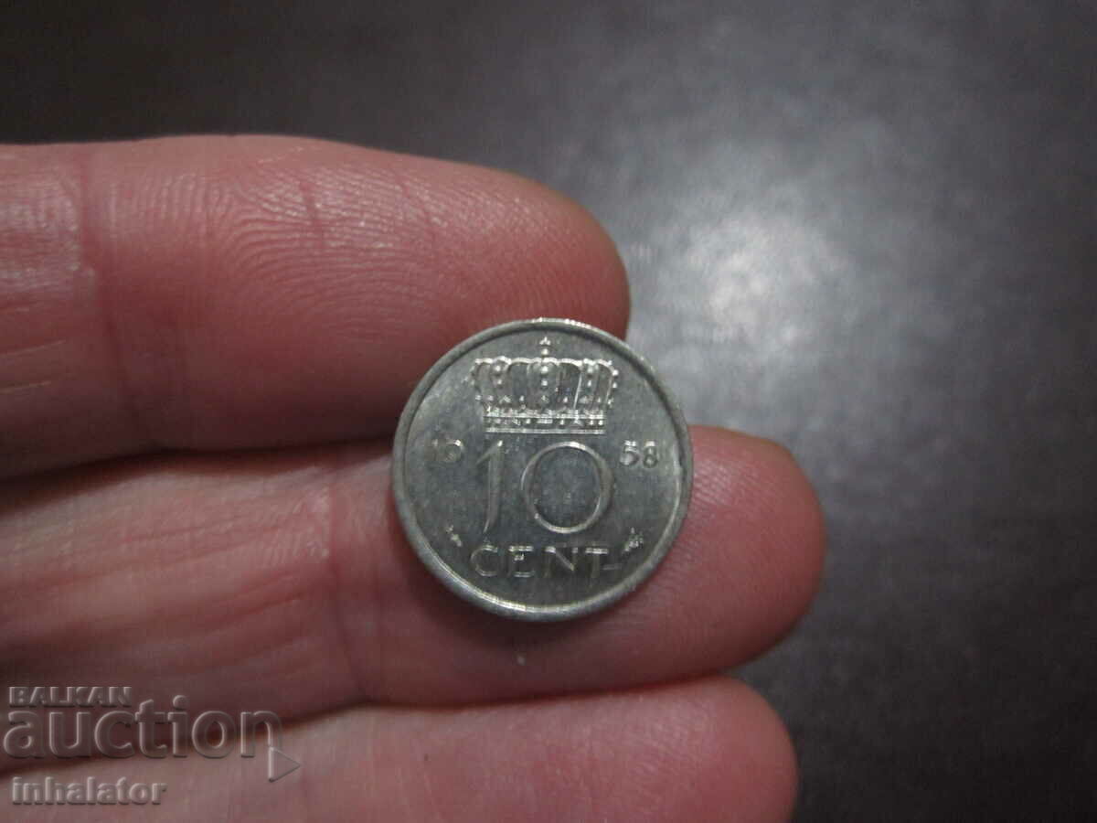 1958 10 σεντ Ολλανδία -