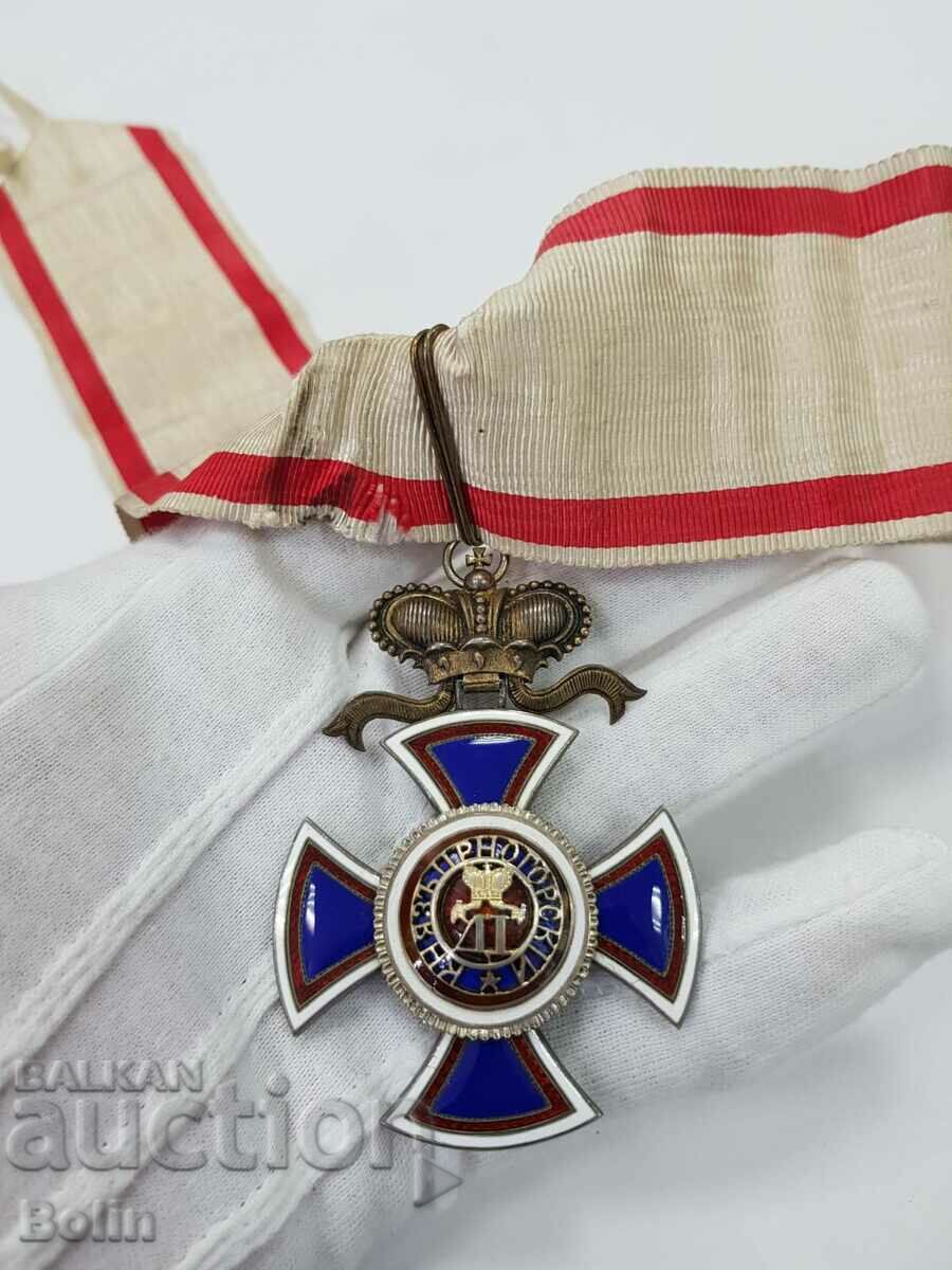 Много рядък черногорски военен орден - Danilo 3-та степен