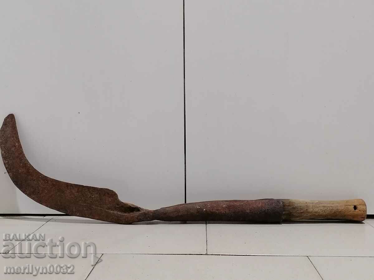 Old hand forged koser machete wrought iron saber knife - 5 Old hand forged koser machete wrought iron saber knife - 5