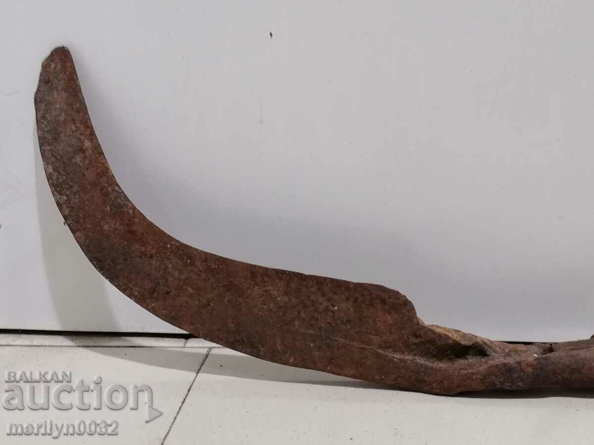 Old hand forged koser machete wrought iron saber knife - 7 Old hand forged koser machete wrought iron saber knife - 7