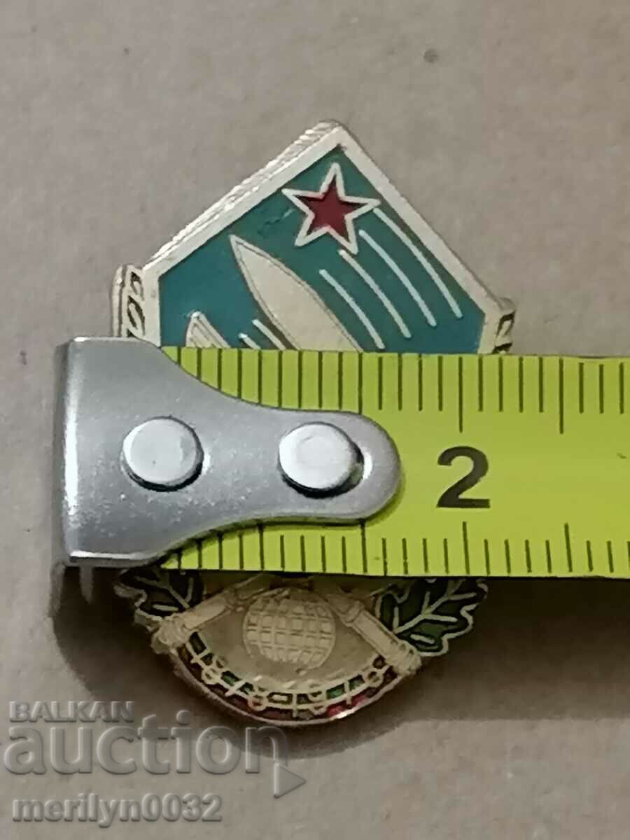Auction Badge 100 years Bulgarian Artillery medal badge Auction Badge 100 years Bulgarian Artillery medal badge