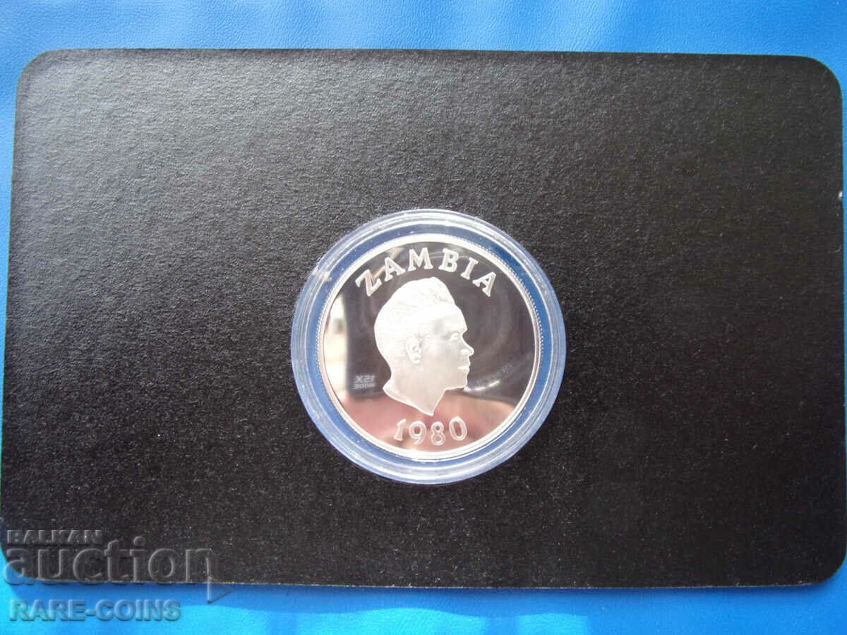 Licitație Zambia-10 Kwacha 1980 UNC PROOF Rar Original Licitație Zambia-10 Kwacha 1980 UNC PROOF Rar Original