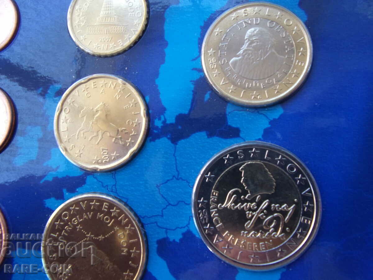 Παράδοση RS(46) Σλοβενία- Σετ 8 κέρματα ευρώ 2007 UNC .BZC