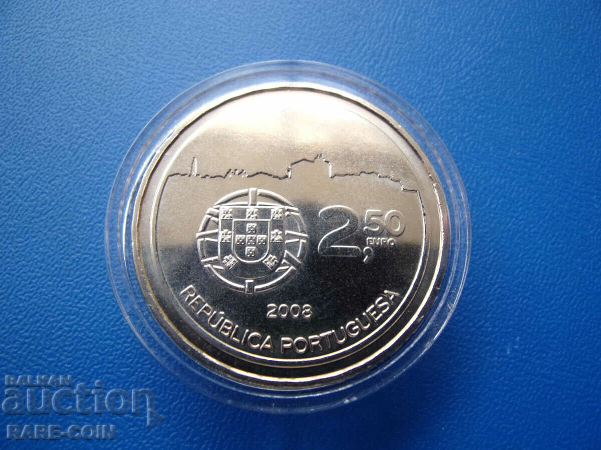 RS(46) Portugal- 2½ euros 2008 - anniversary and rare. BZC with price € 7.67 | 15.00 BGN RS(46) Portugal- 2½ euros 2008 - anniversary and rare. BZC with price € 7.67 | 15.00 BGN