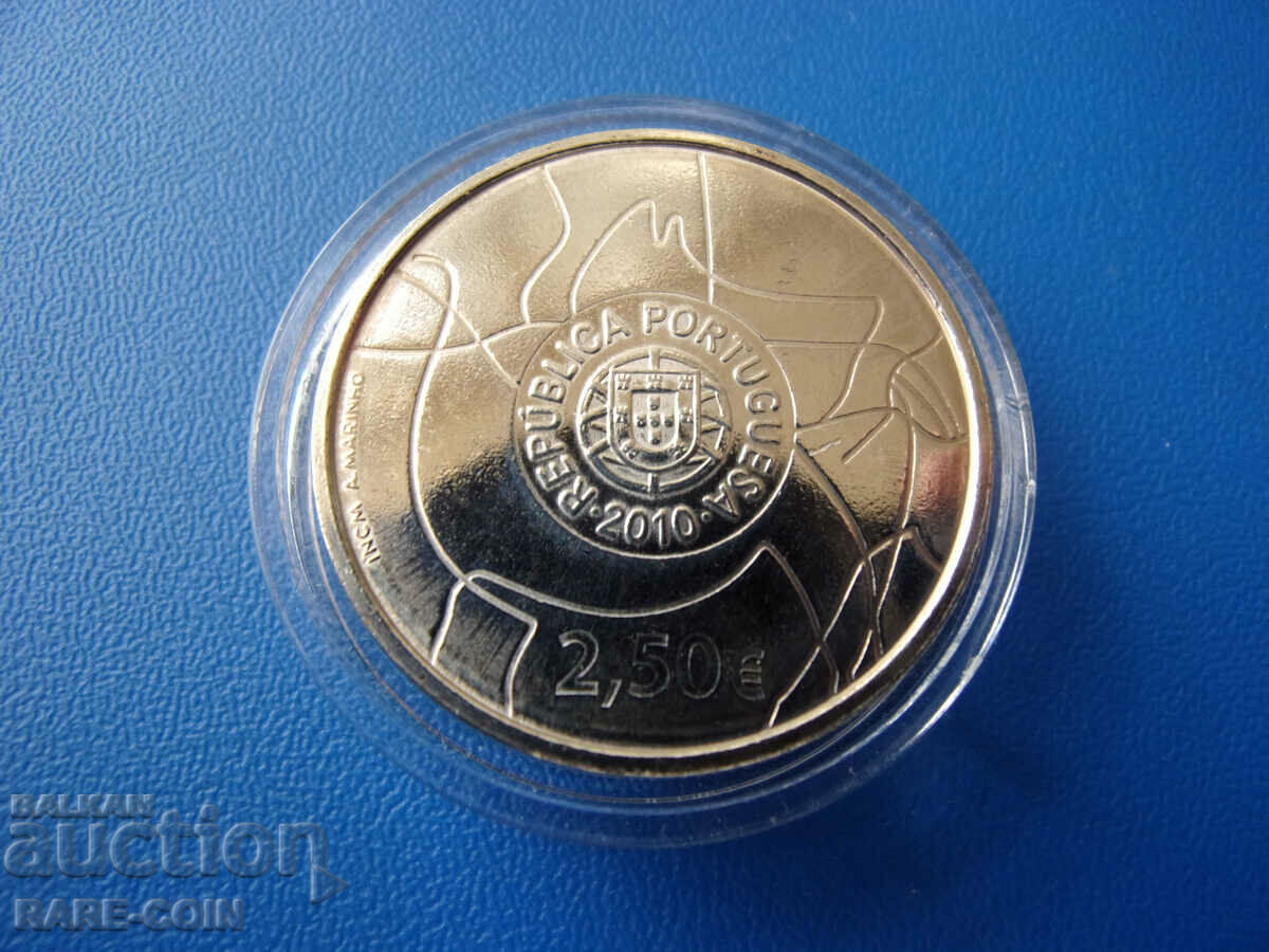 RS(46) Portugalia- 2½ euro 2010 - aniversare și rar.BZC