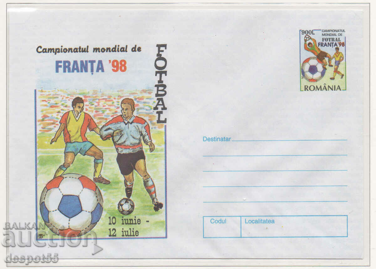 1998 Romania. World Cup in football - France (1998). An envelope