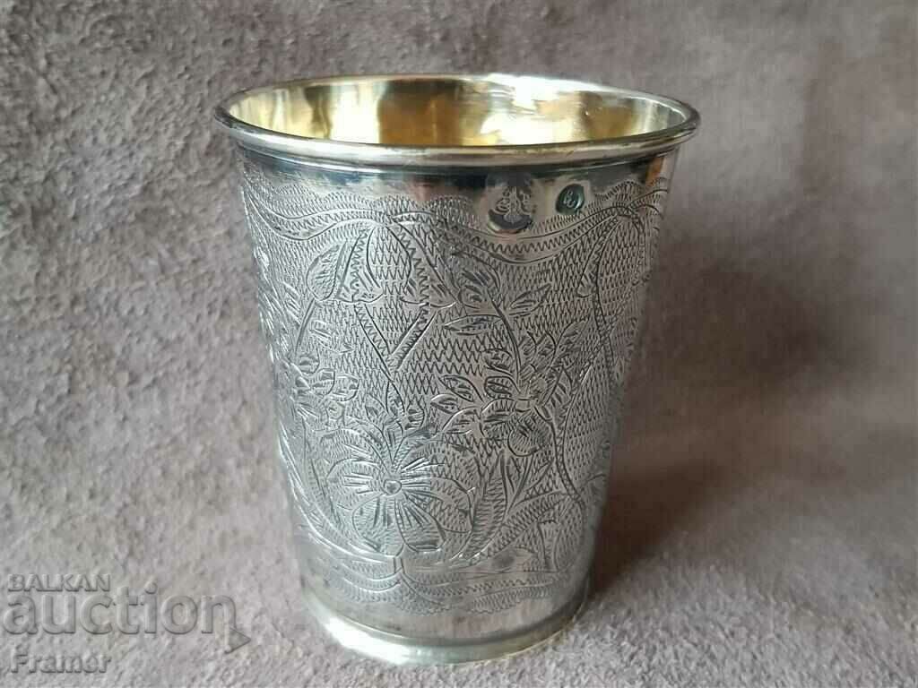 Abdul Aziz 19th century silver gilt Ottoman tugra mug with price 595.00 BGN | € 304.22 Abdul Aziz 19th century silver gilt Ottoman tugra mug with price 595.00 BGN | € 304.22