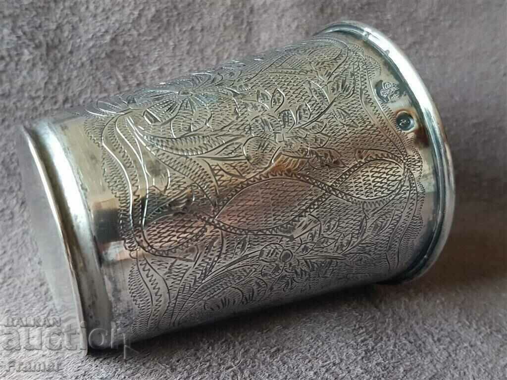 Delivery of Abdul Aziz 19th century silver gilt Ottoman tugra mug Delivery of Abdul Aziz 19th century silver gilt Ottoman tugra mug