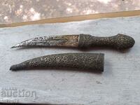 Vechi cuțit pumnal otoman ciocan de caligrafie din aur