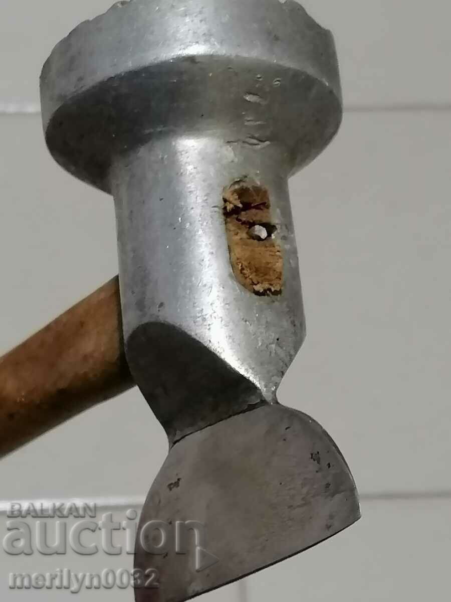 Old Steak Hatchet Satyr Ax Wrought Iron - 6