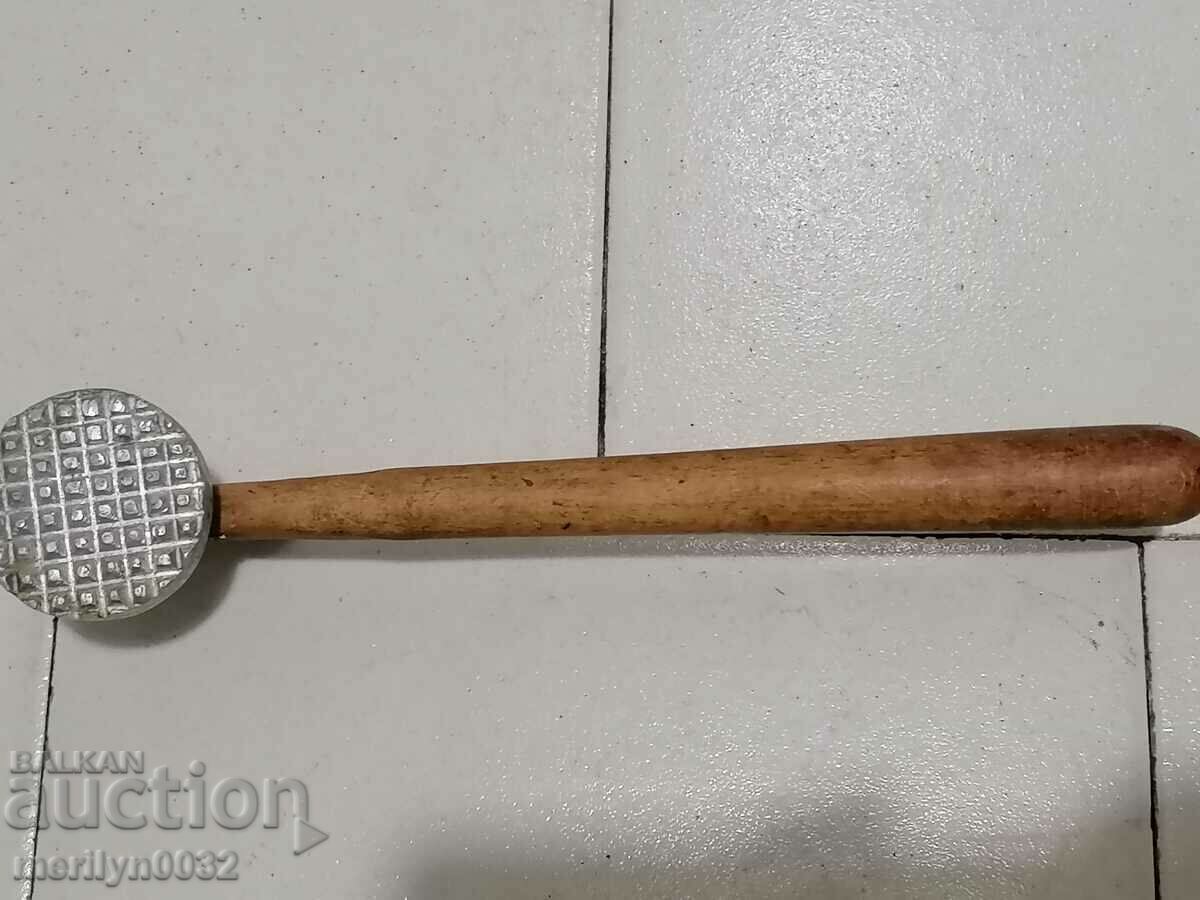 Old Steak Hatchet Satyr Ax Wrought Iron - 7