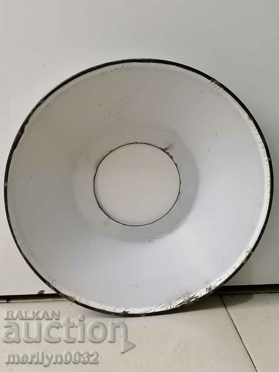 Old lamp reflector enamel stand - 7