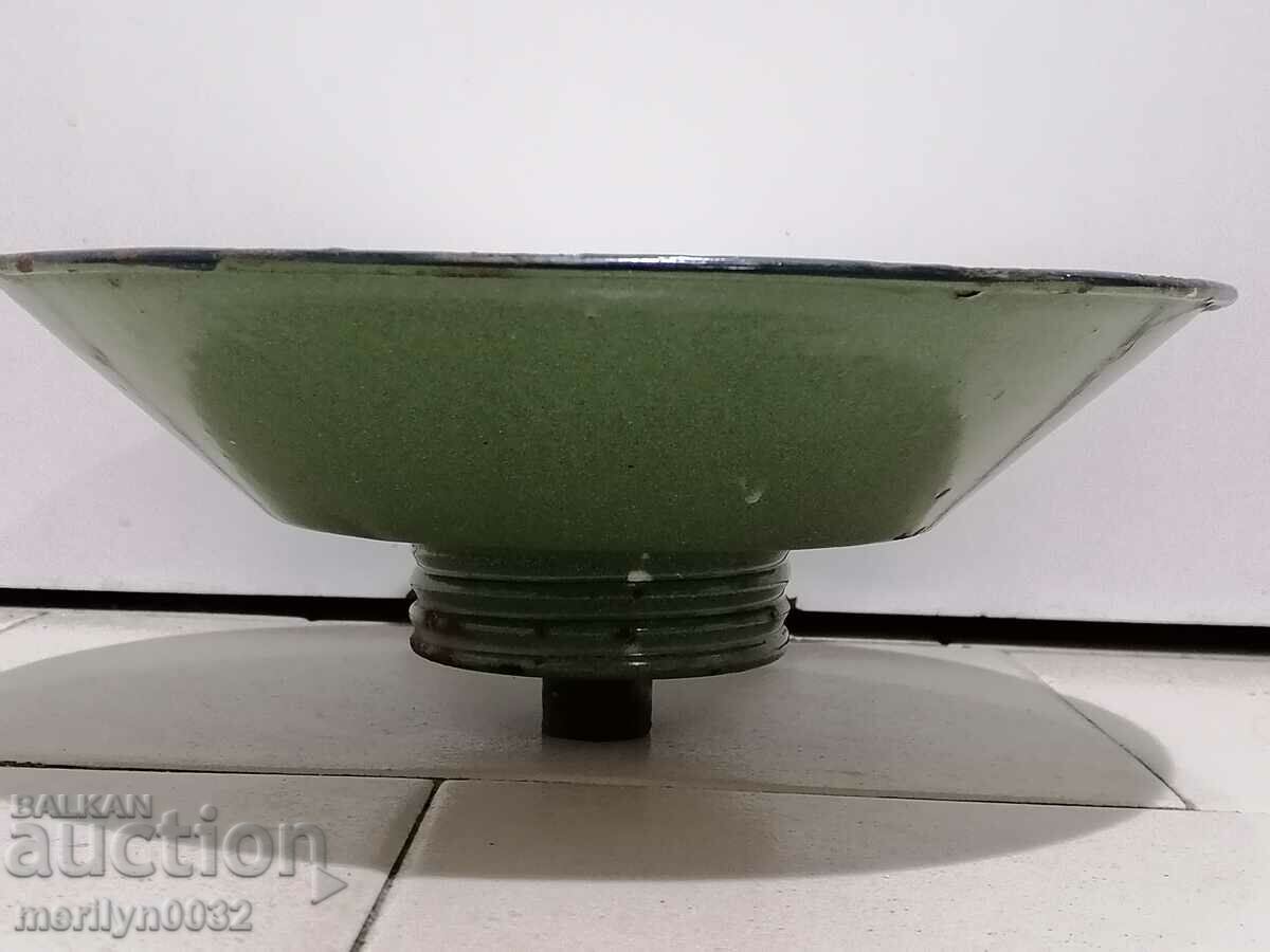 Old lamp reflector enamel stand - 6