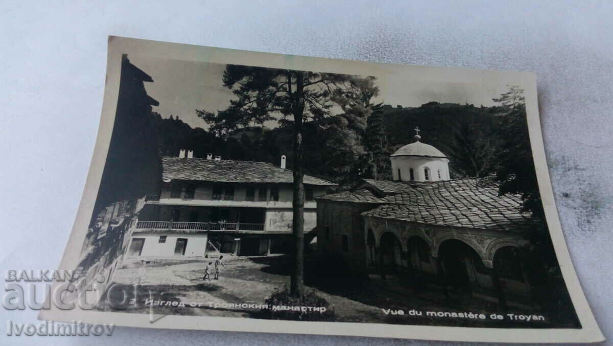 Пощенска картичка Троянския манастир Изглед