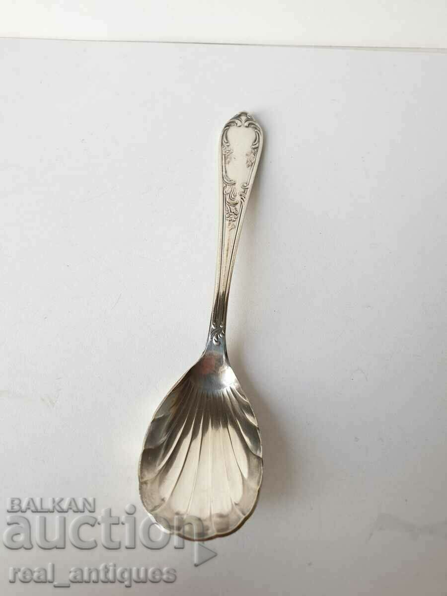 Silver plated sugar spoon