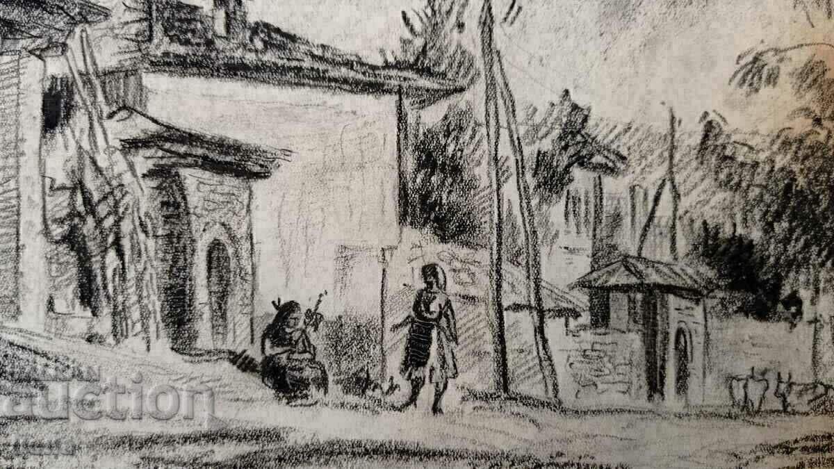 Auction  Yevgeny Bosiatsky drawing from the 50s