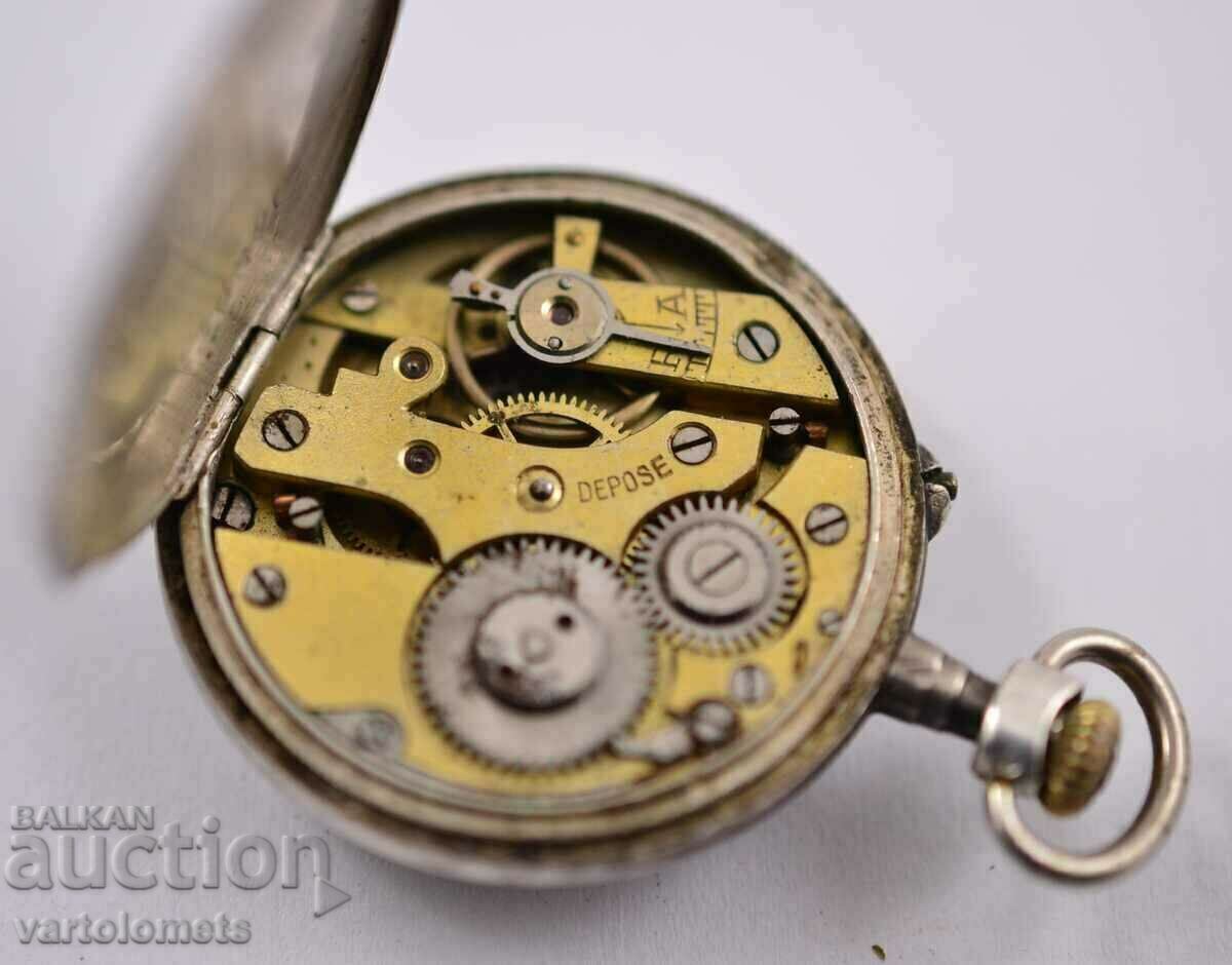 Αντίκα Ασημένιο Ρολόι Τσέπης - Έργα - 5