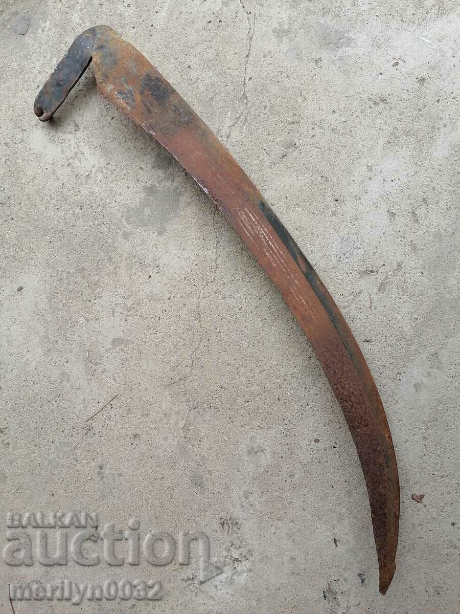 Auction Hand forged mowing scythe USSR wrought iron Auction Hand forged mowing scythe USSR wrought iron