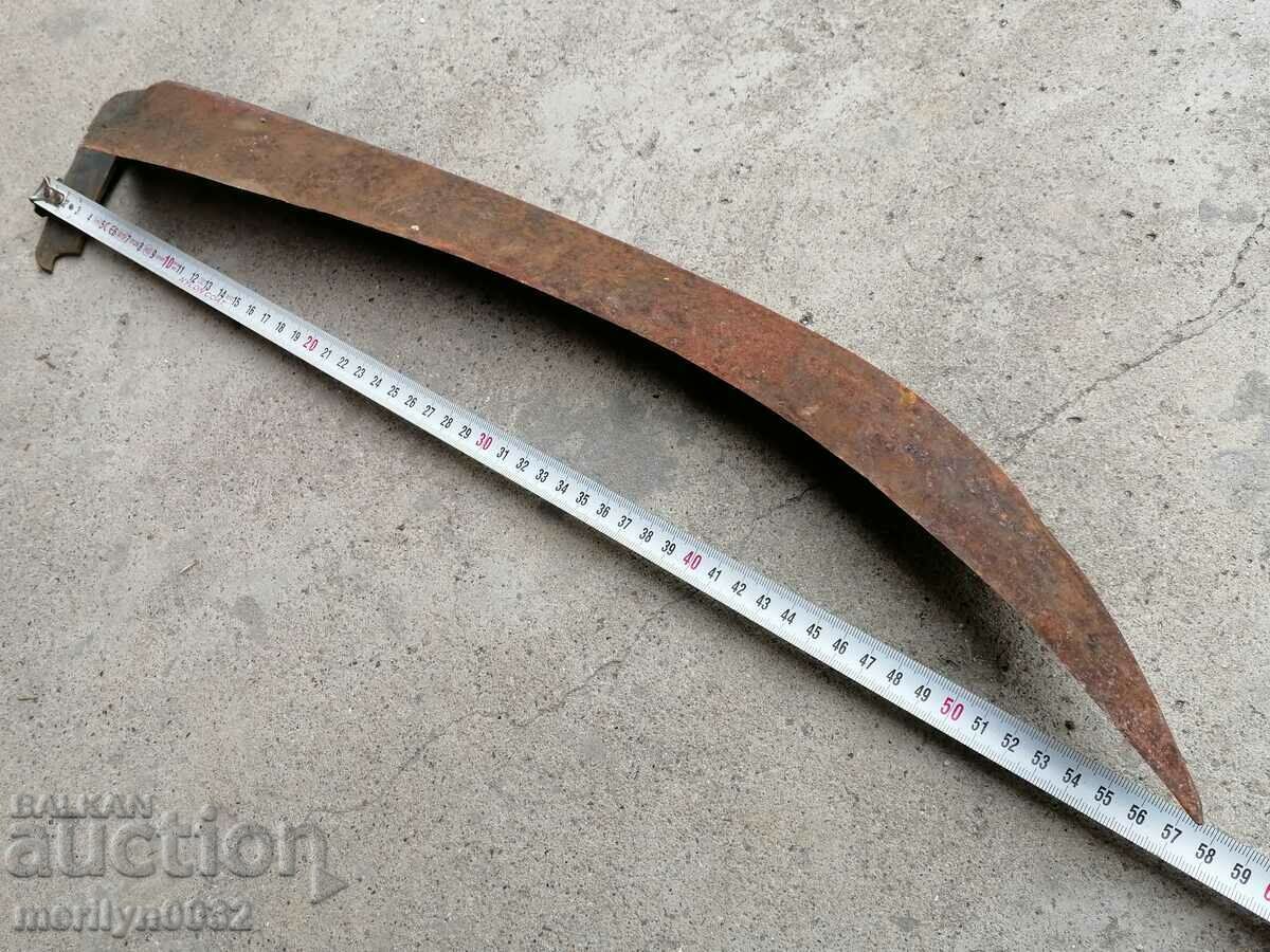 Auction Hand forged mowing scythe USSR wrought iron Auction Hand forged mowing scythe USSR wrought iron