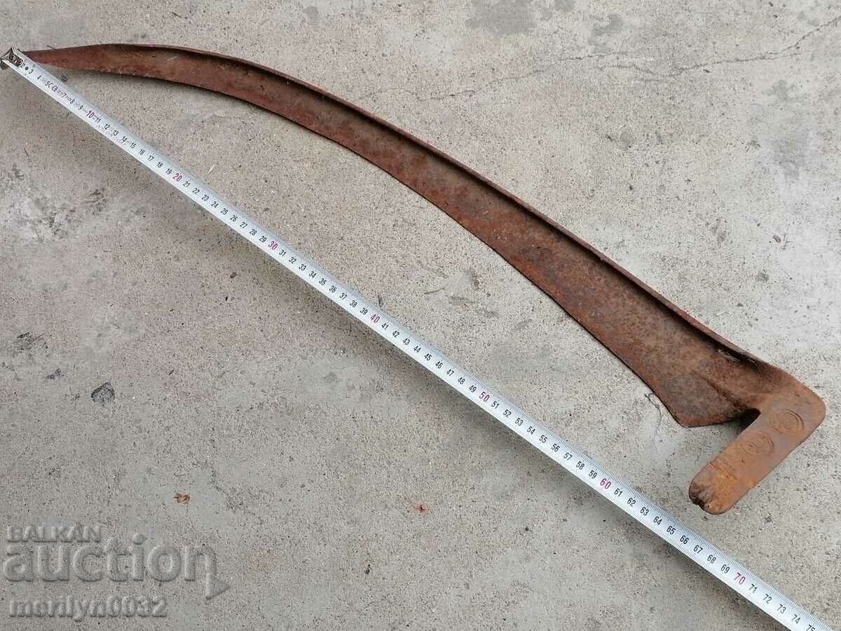 Auction Hand forged mowing scythe USSR wrought iron Auction Hand forged mowing scythe USSR wrought iron