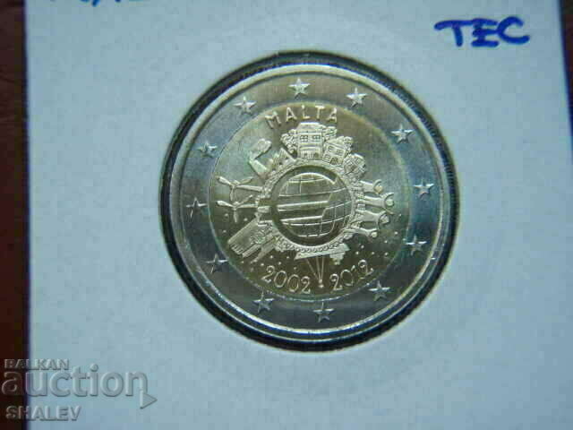 2 Euro 2012 Malta "10 years EU" /Malta/ - Unc (2 euros) with price 15.89 BGN | € 8.12 2 Euro 2012 Malta "10 years EU" /Malta/ - Unc (2 euros) with price 15.89 BGN | € 8.12