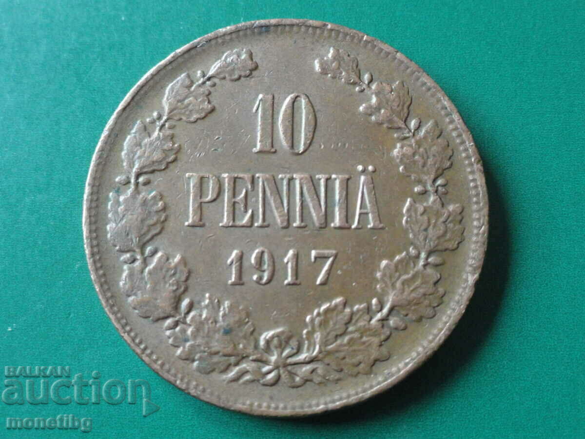 Russia (for Finland) 1917 - 10 pennies (Monogram) R - 5 Russia (for Finland) 1917 - 10 pennies (Monogram) R - 5