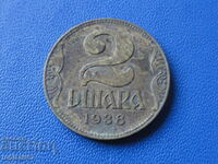 Югославия 1938г. - 2 динара