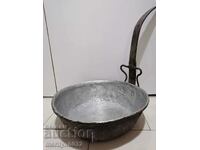 Стар меден тиган, бакър, тава, меден съд