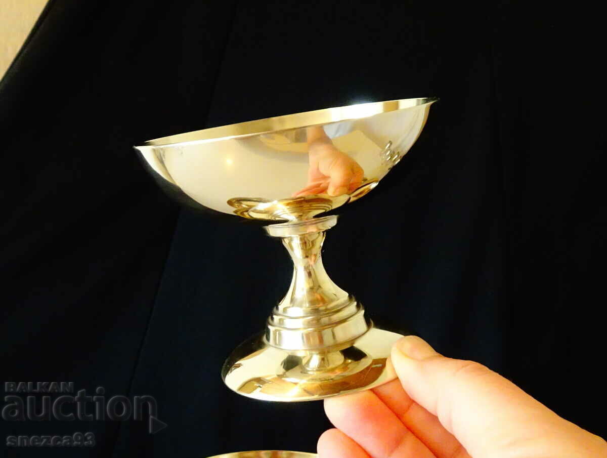 English bronze wine/champagne glass