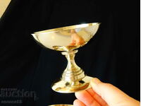 Αγγλικό μπρούτζινο ποτήρι κρασιού, σαμπάνιας