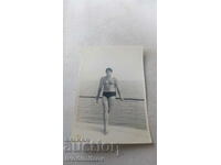 Снимка Несебър Мъж по бански на пристана 1968