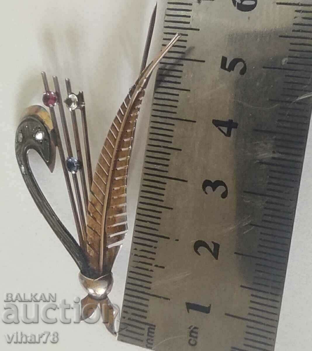 Very beautiful gold brooch-14 cards - 5