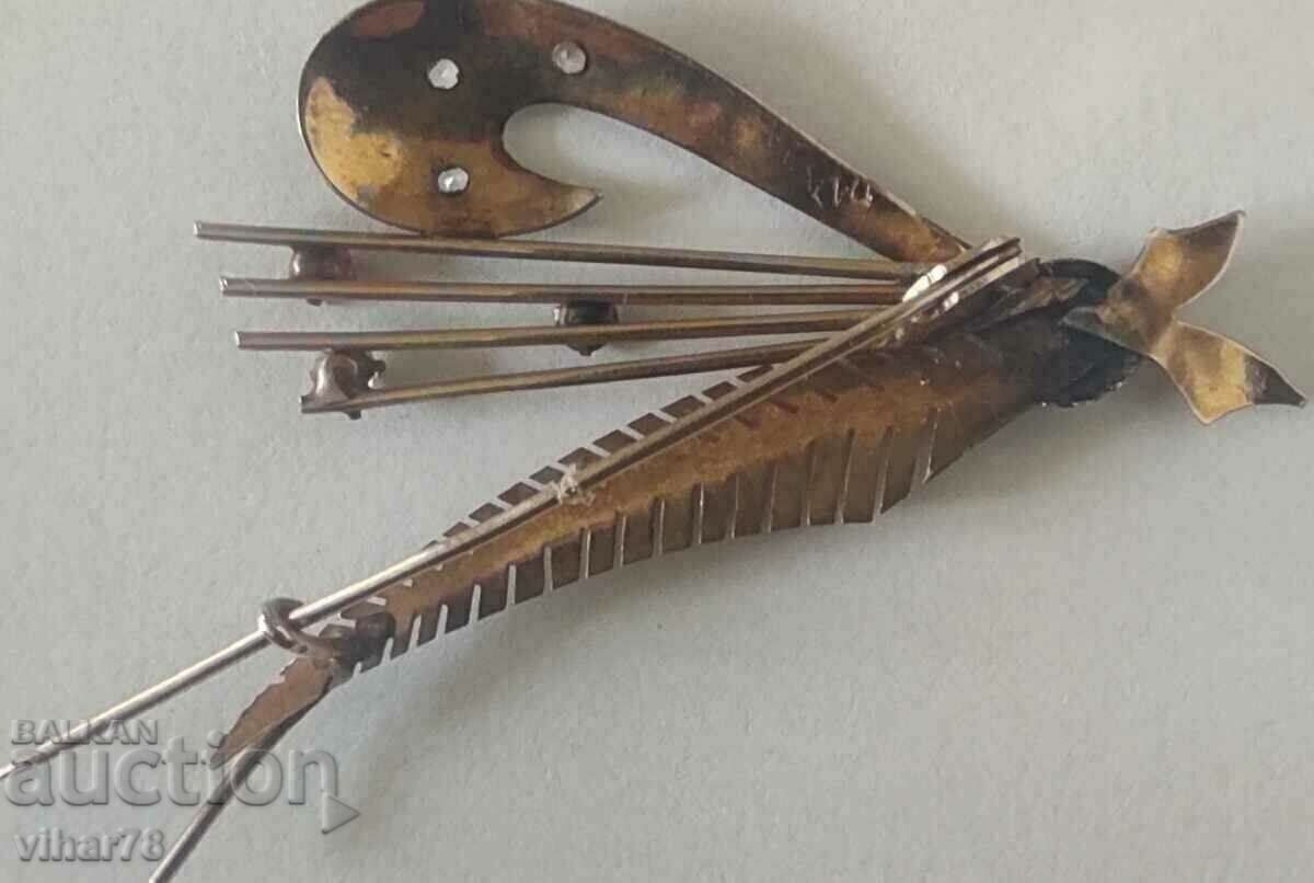 Broșă de aur foarte frumoasă-14 cărți - 6 Broșă de aur foarte frumoasă-14 cărți - 6