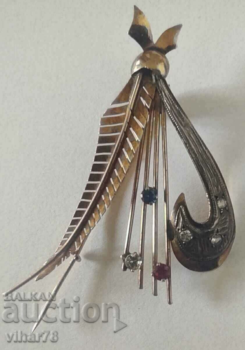 Very beautiful gold brooch-14 cards - 7