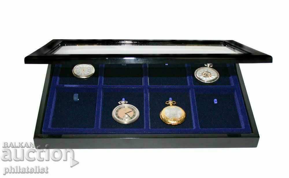 SAFE wooden box / showcase for 8 pocket watches with price 117.00 BGN | € 59.82 SAFE wooden box / showcase for 8 pocket watches with price 117.00 BGN | € 59.82