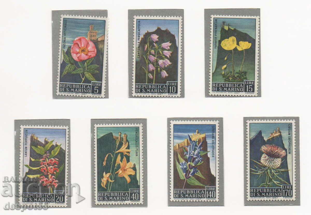 1967. San Marino. Flowers. 1967. San Marino. Flowers.