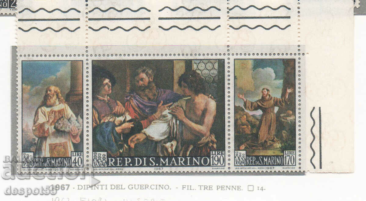 1967. Сан Марино. 300 години от смъртта на Джовани Барбиери.