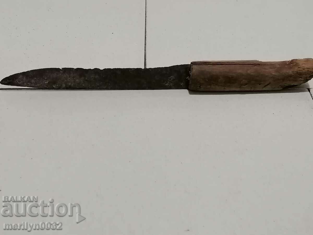 Licitație Cuțit vechi de măcelar fără kana kama kulak
