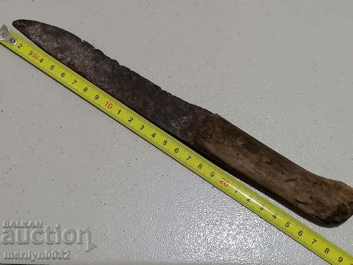 Cuțit vechi de măcelar fără kana kama kulak - 5