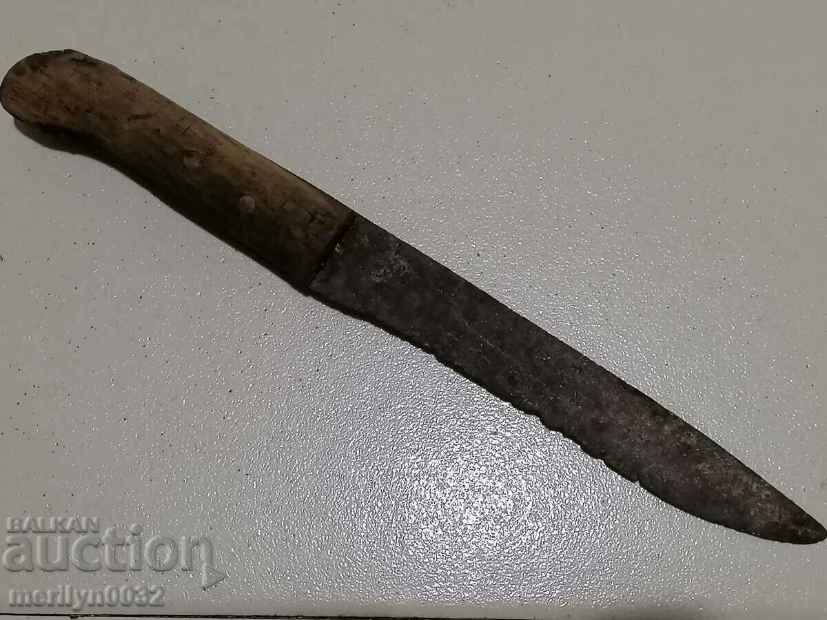 Cuțit vechi de măcelar fără kana kama kulak - 6